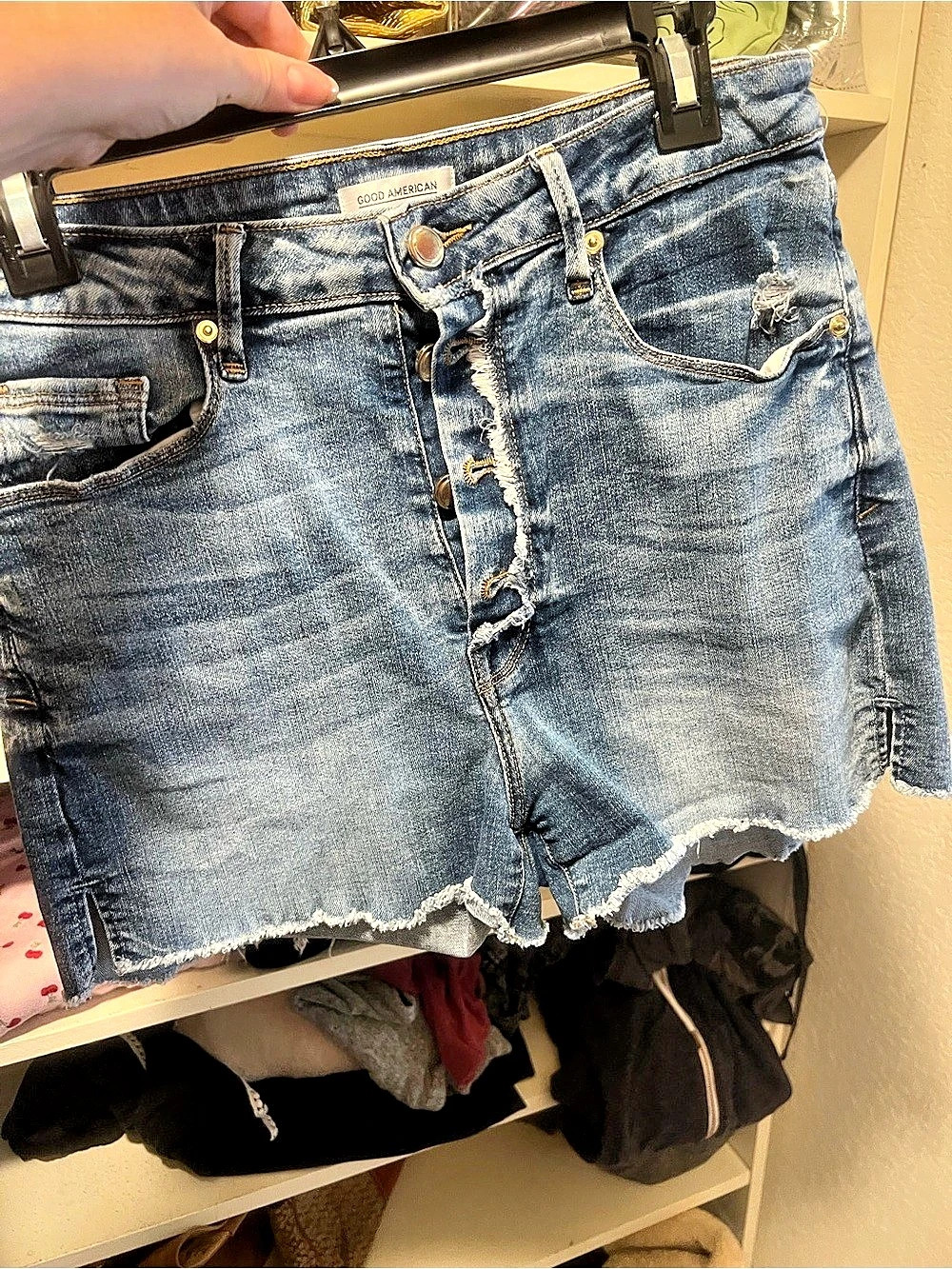 Good American Women's Denim Jean Shorts Waist 12